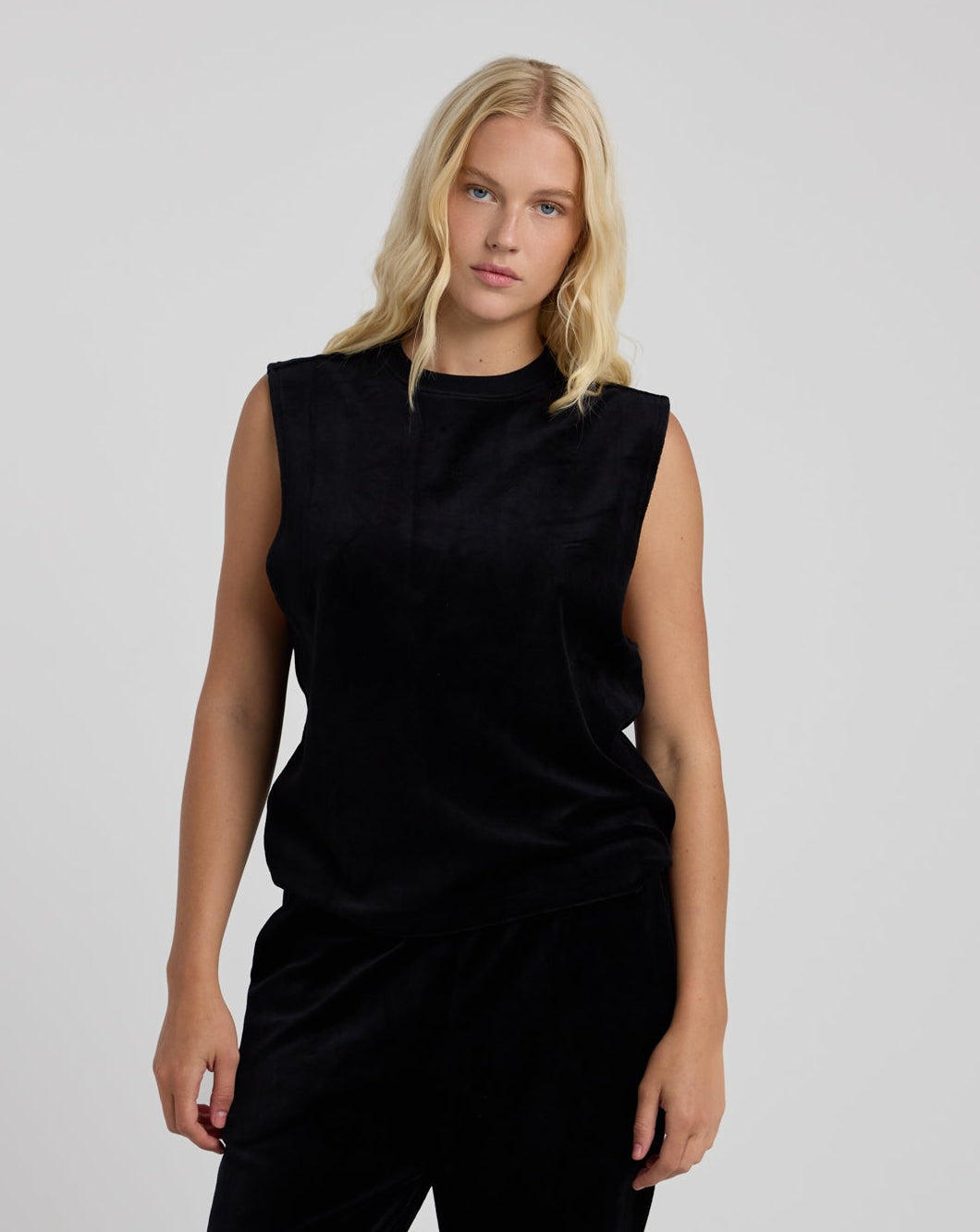 Velour Muscle Tank-TENORE