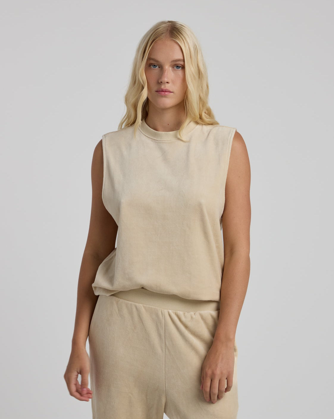 Velour Muscle Tank-TENORE