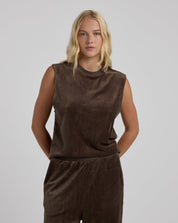 Velour Muscle Tank-TENORE