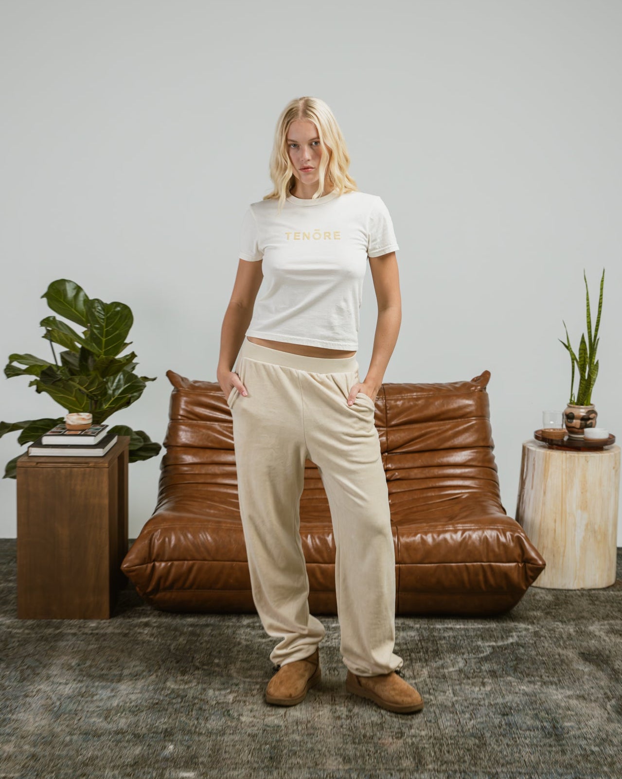 Velour Pant-TENORE