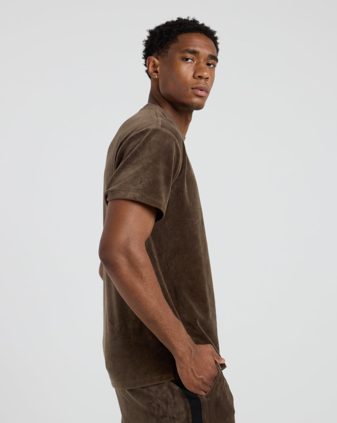 Velour Short Sleeve Tee-TENORE