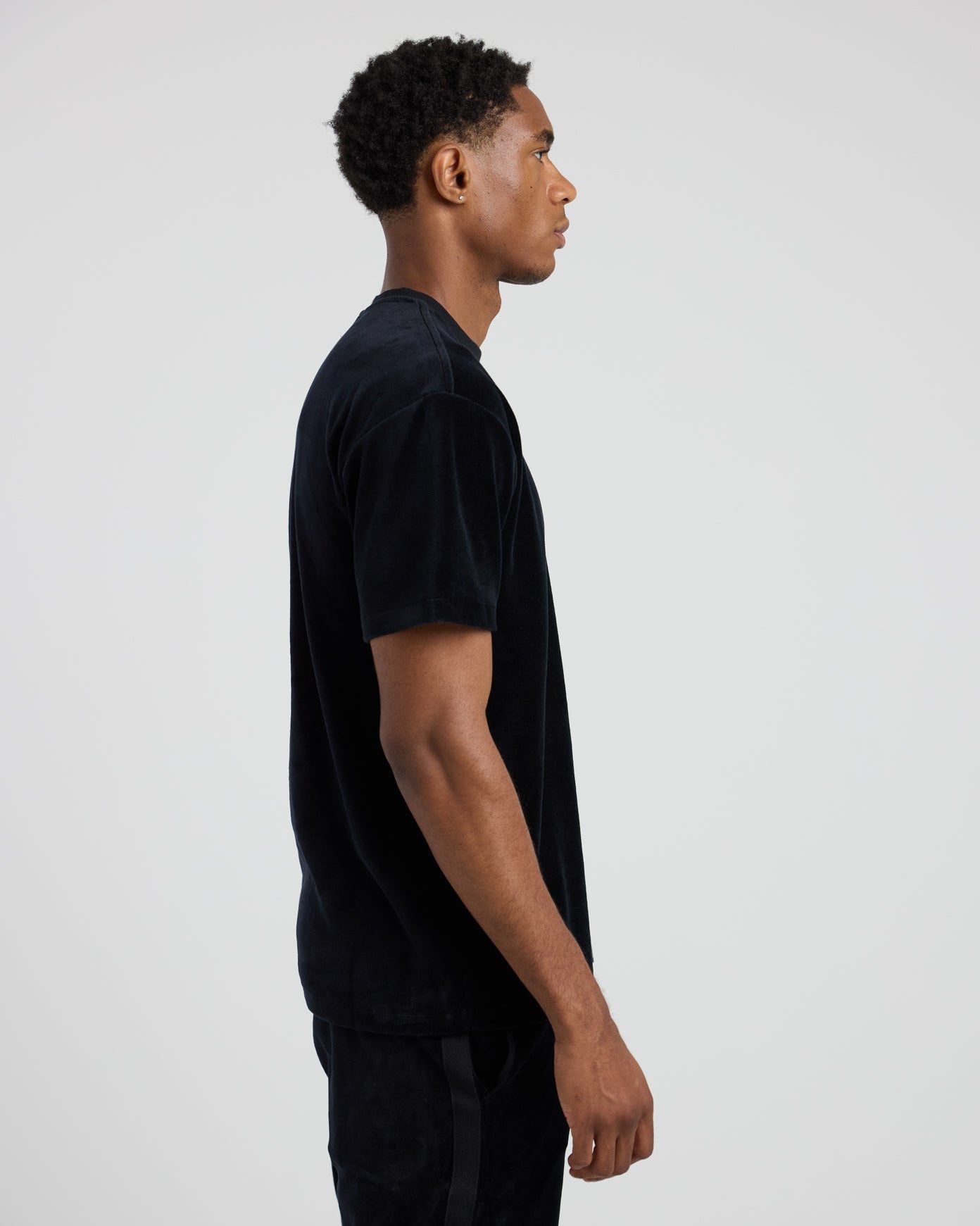 Velour Short Sleeve Tee-TENORE