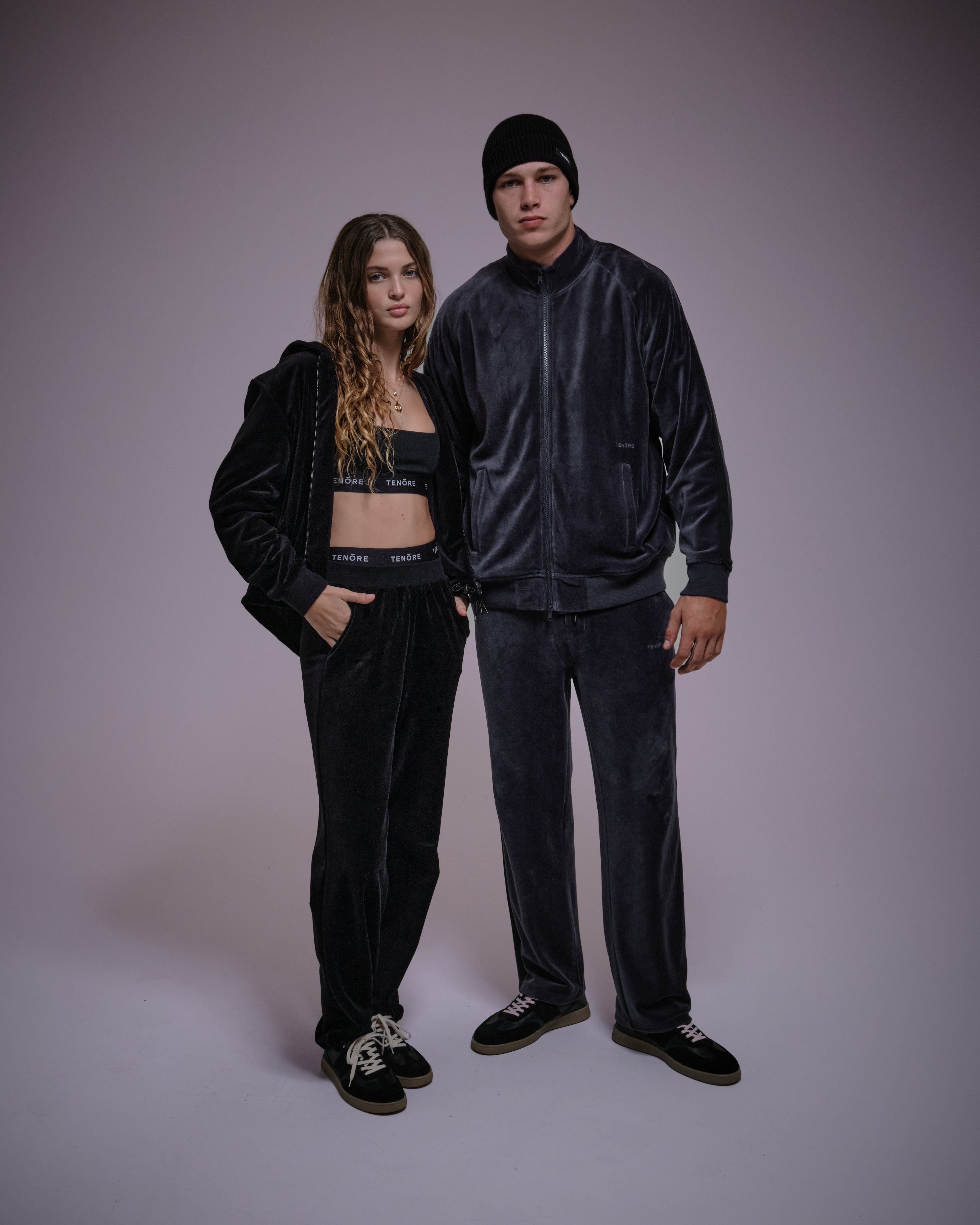 Velour Track Suit Jacket-TENORE