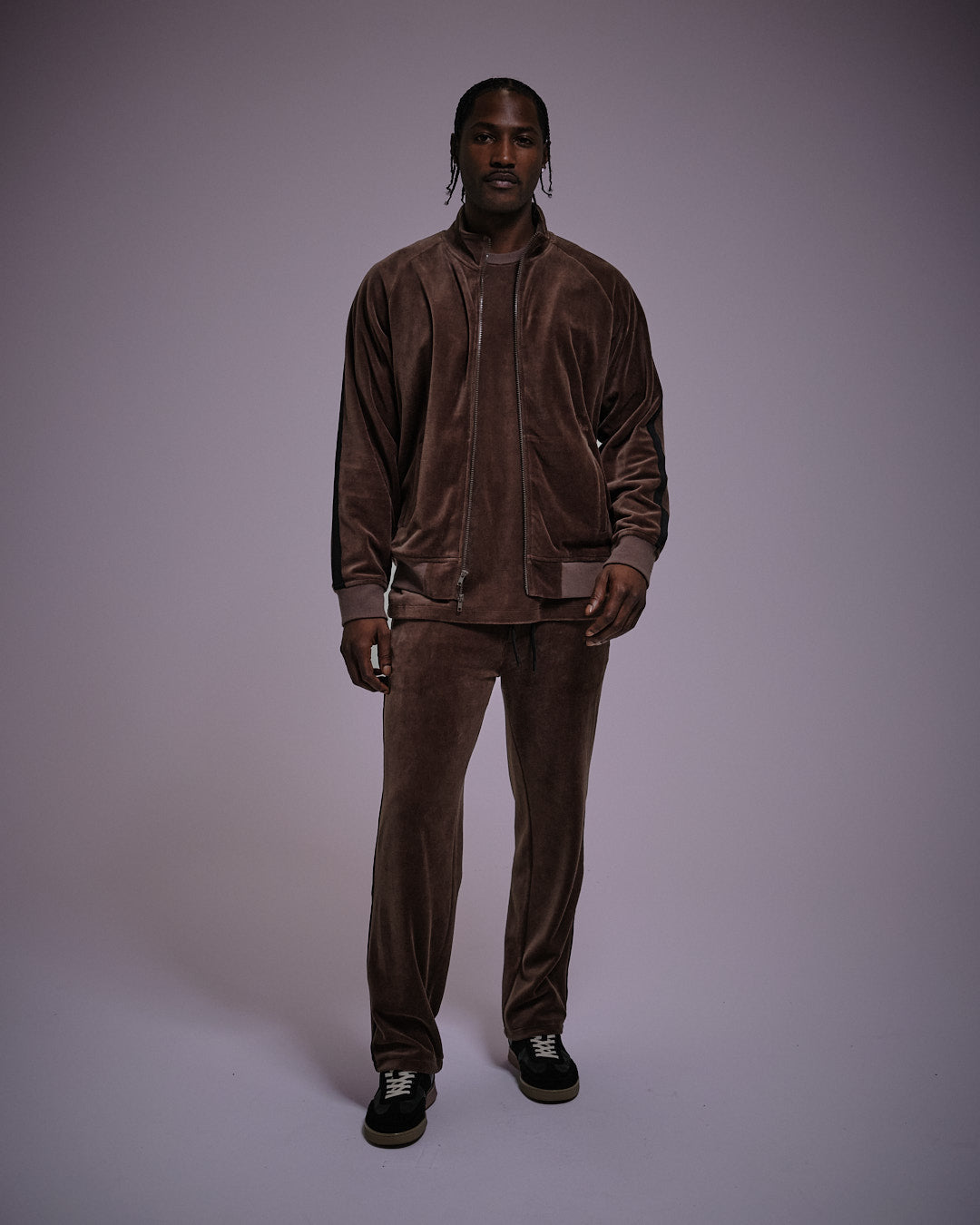 Velour Track Suit Jacket-TENORE