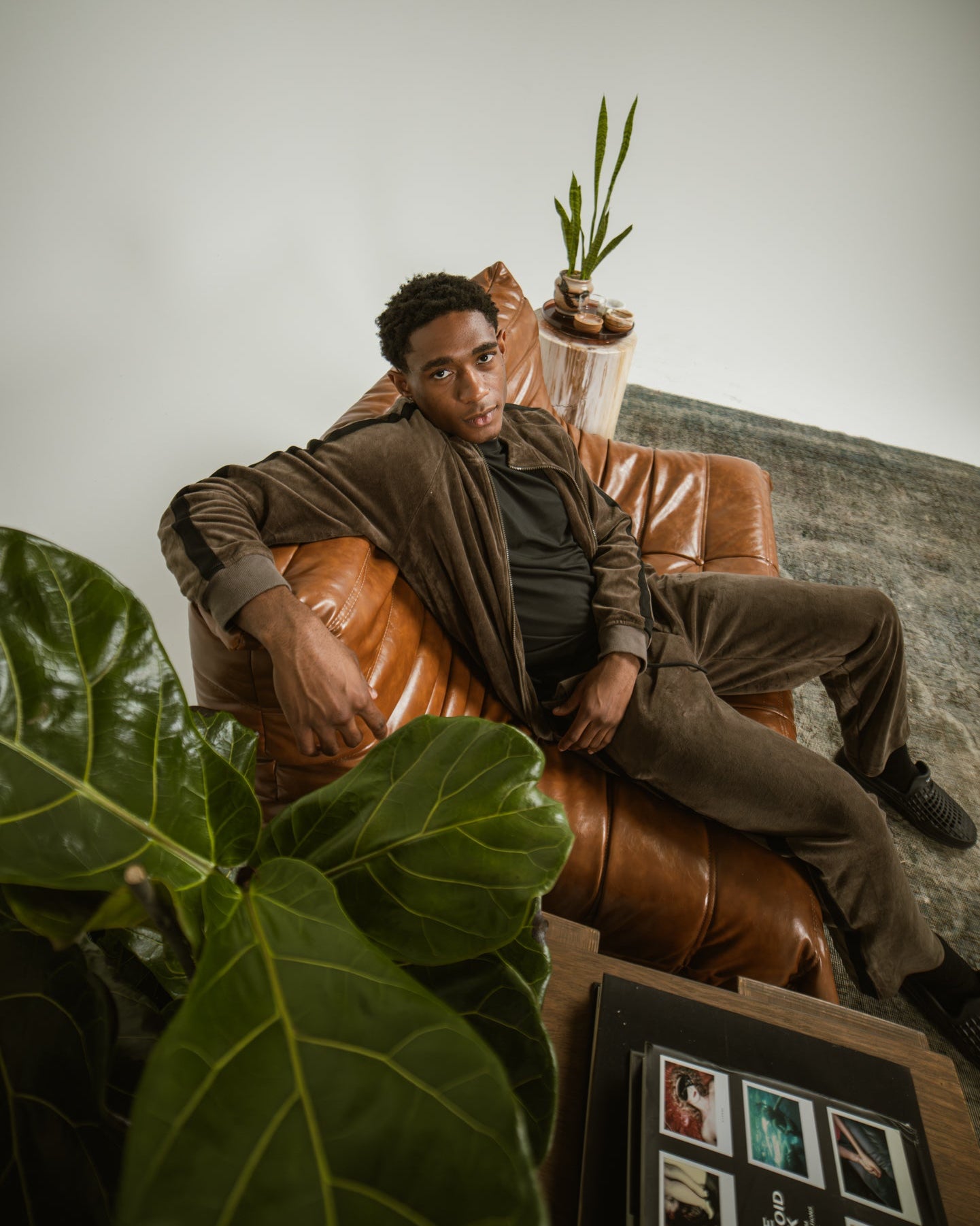 Velour Track Suit Pant-TENORE