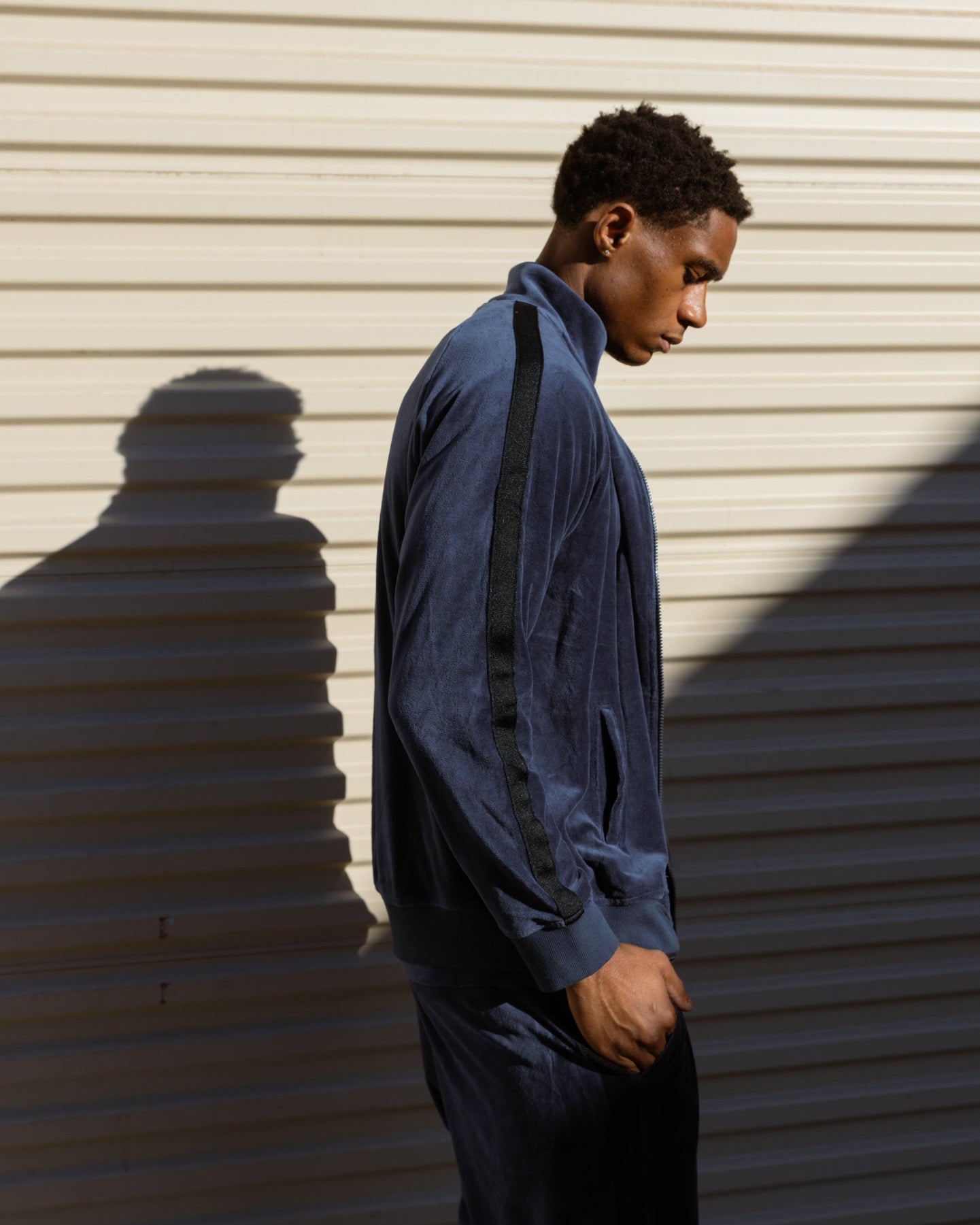 Velour Track Suit Jacket-TENORE