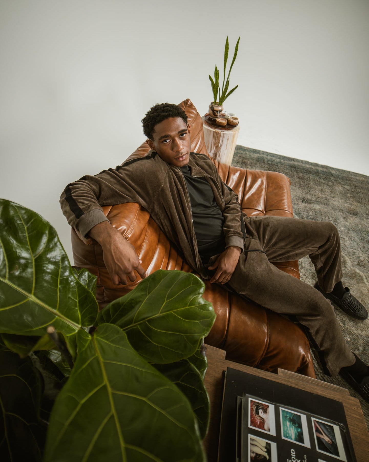 Velour Track Suit Pant-TENORE