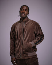 Velour Track Suit Jacket-TENORE