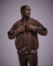 Velour Track Suit Jacket-TENORE