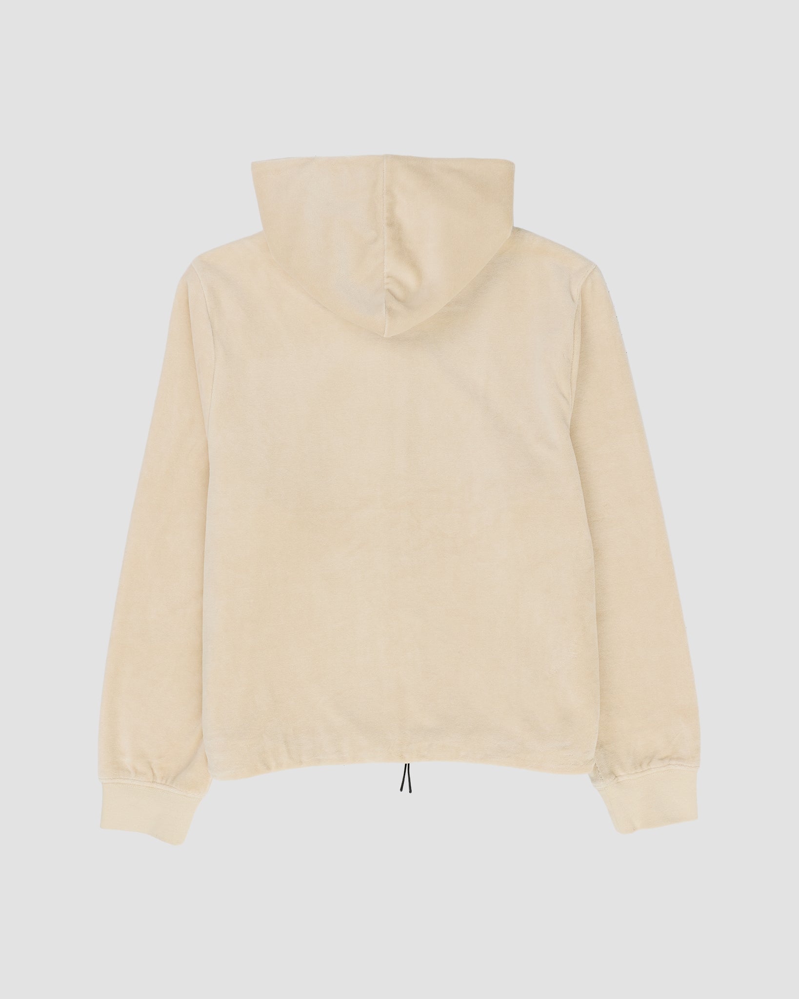 Velour Zip-Up Hoodie-TENORE