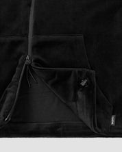 Velour Zip-Up Hoodie-TENORE