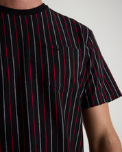 Vertical Yarn Dye Stripe Tee-TENORE