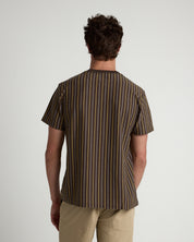 Vertical Yarn Dye Stripe Tee-TENORE