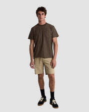 Vertical Yarn Dye Stripe Tee-TENORE