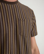 Vertical Yarn Dye Stripe Tee-TENORE