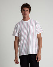 Vertical Yarn Dye Stripe Tee-TENORE