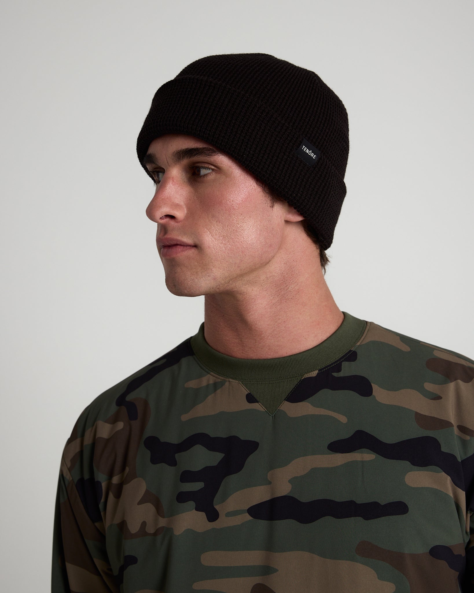 Waffle Knit Beanie-TENORE