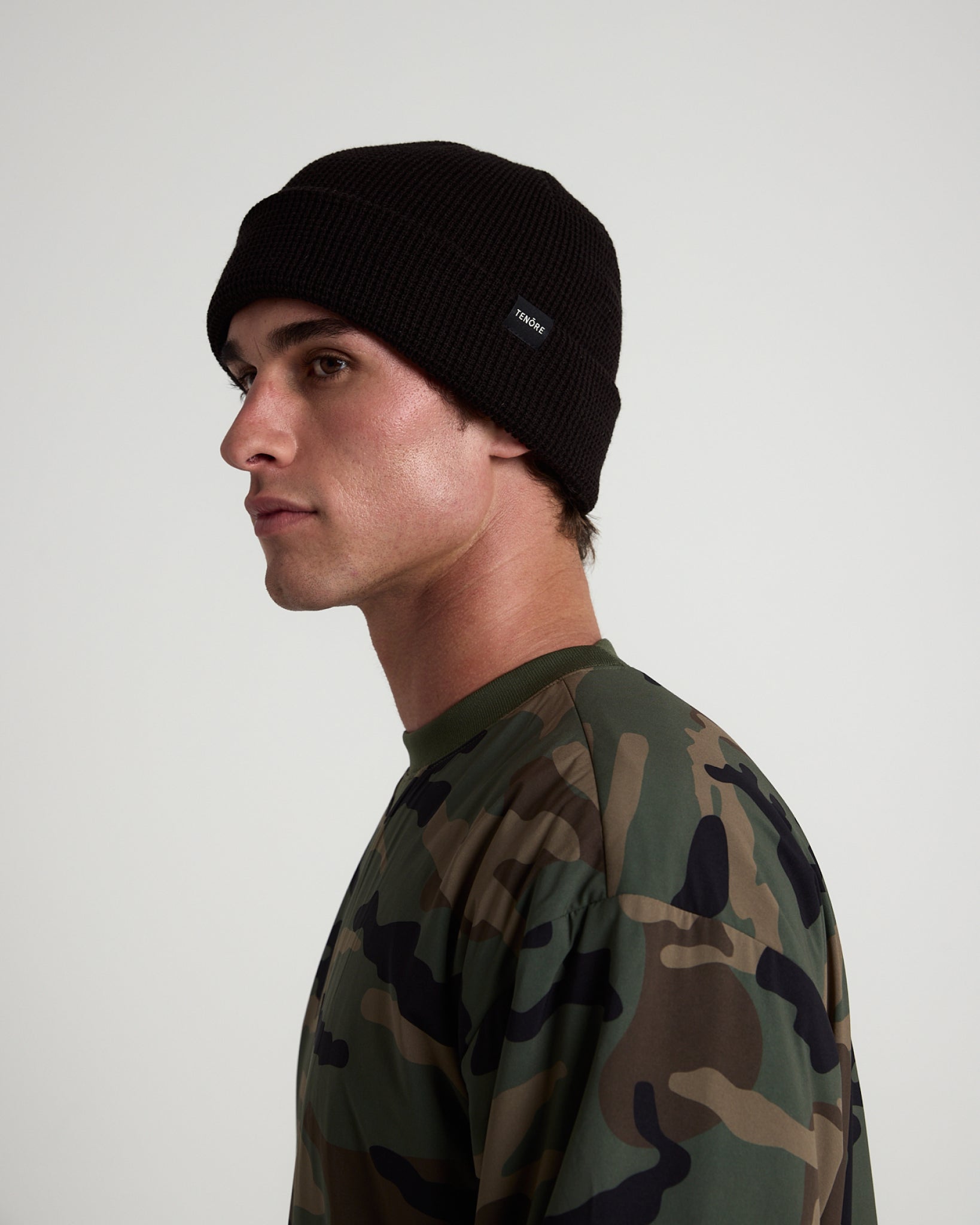 Waffle Knit Beanie-TENORE