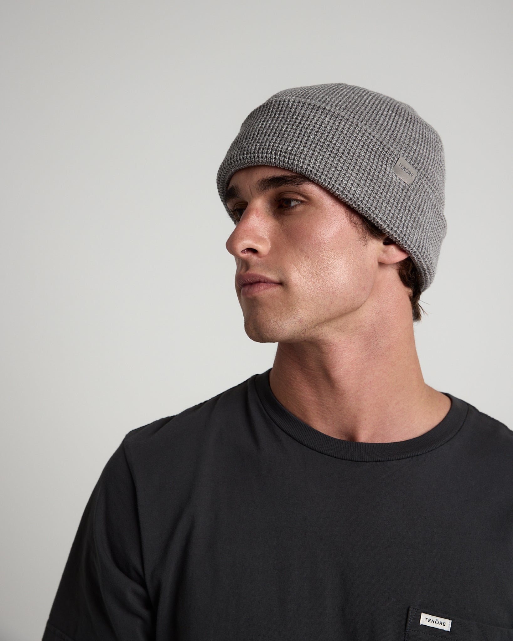Waffle Knit Beanie-TENORE