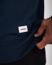 Woven Label Fleece Crewneck-TENORE