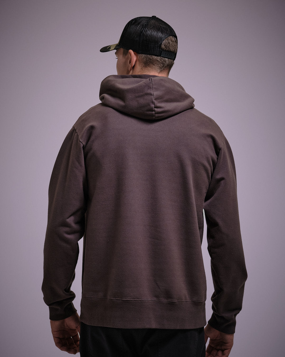 Woven Label Fleece Hoodie-TENORE