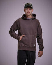 Woven Label Fleece Hoodie-TENORE