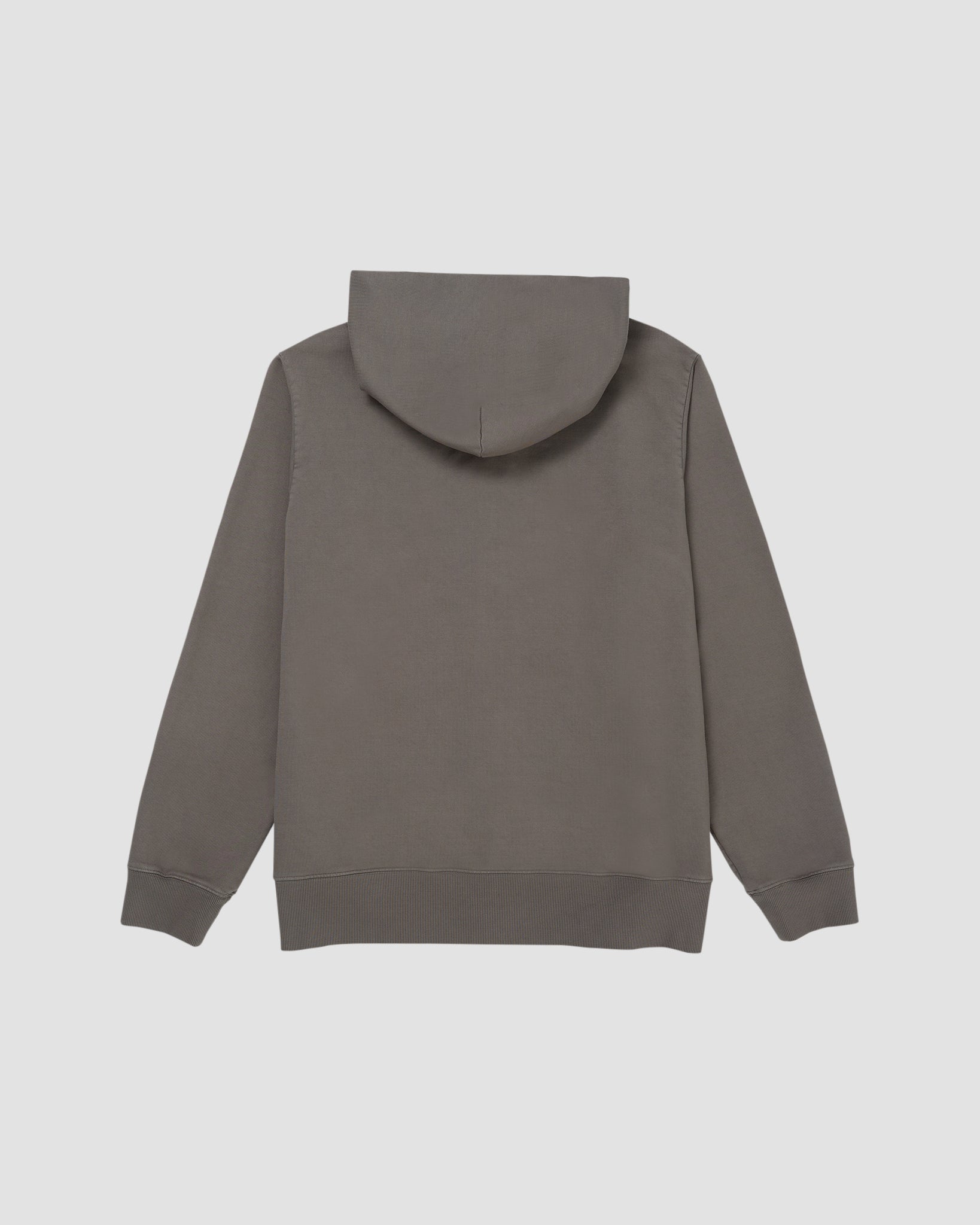 Woven Label Fleece Zip Hood-TENORE