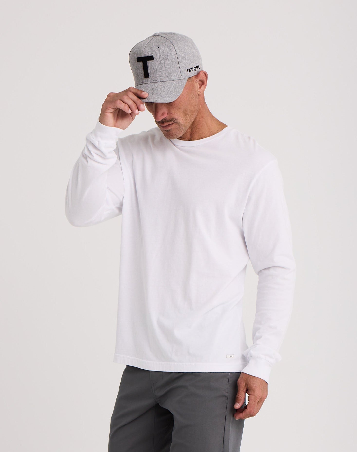 Woven Label Soft Longsleeve Tee-TENORE