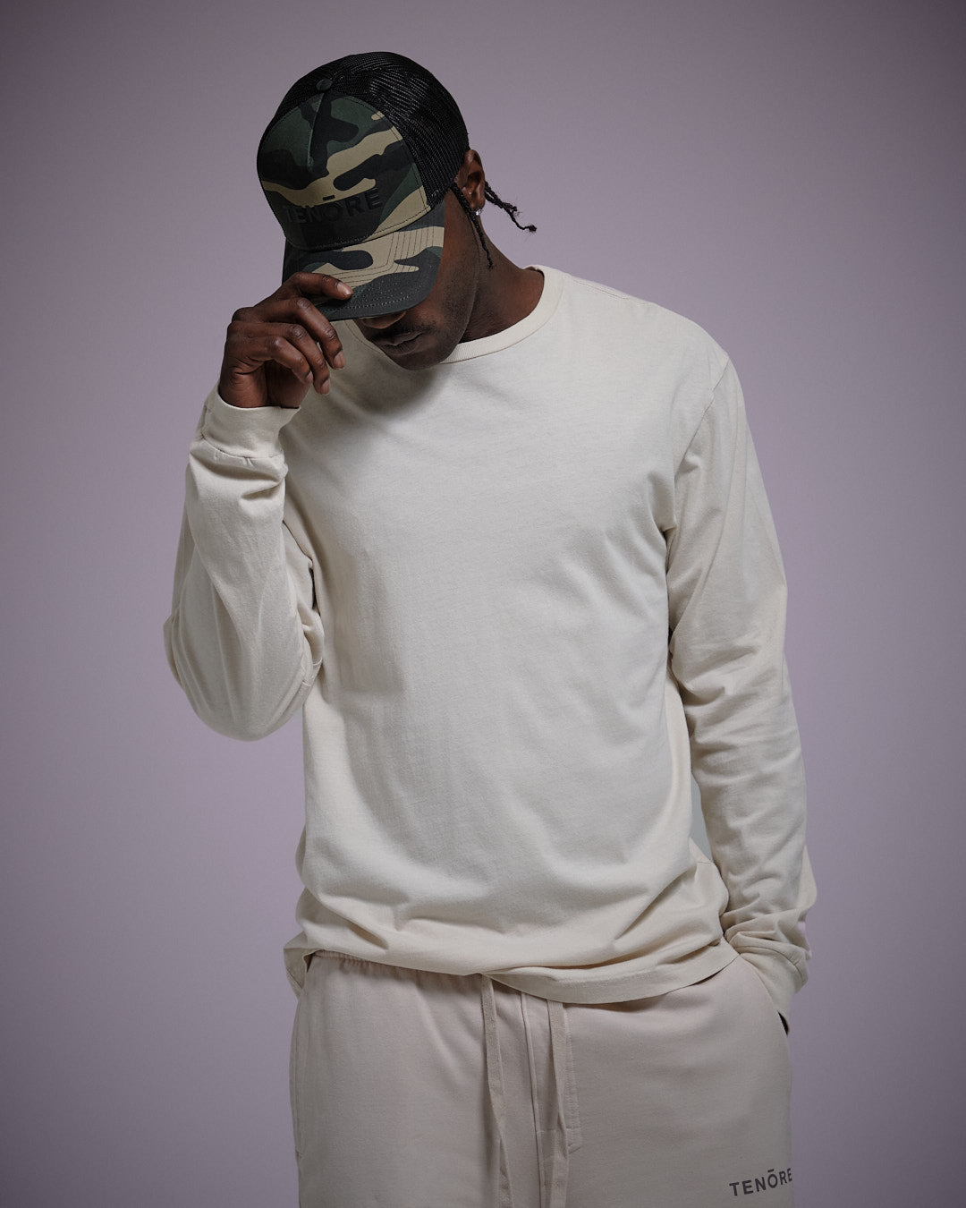 Woven Label Soft Longsleeve Tee-TENORE