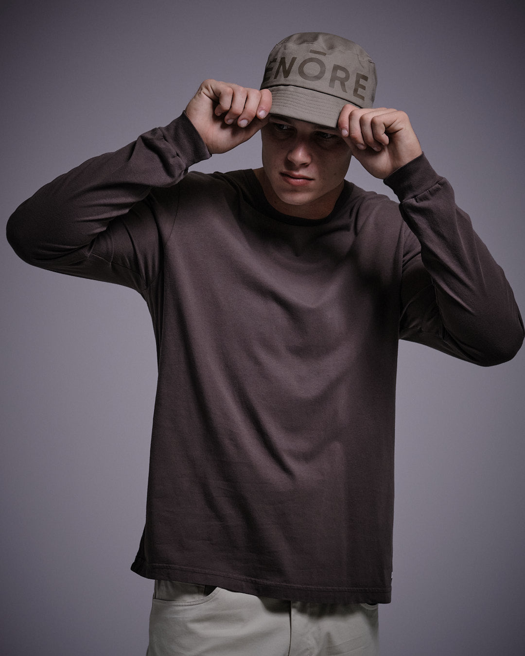 Woven Label Soft Longsleeve Tee-TENORE