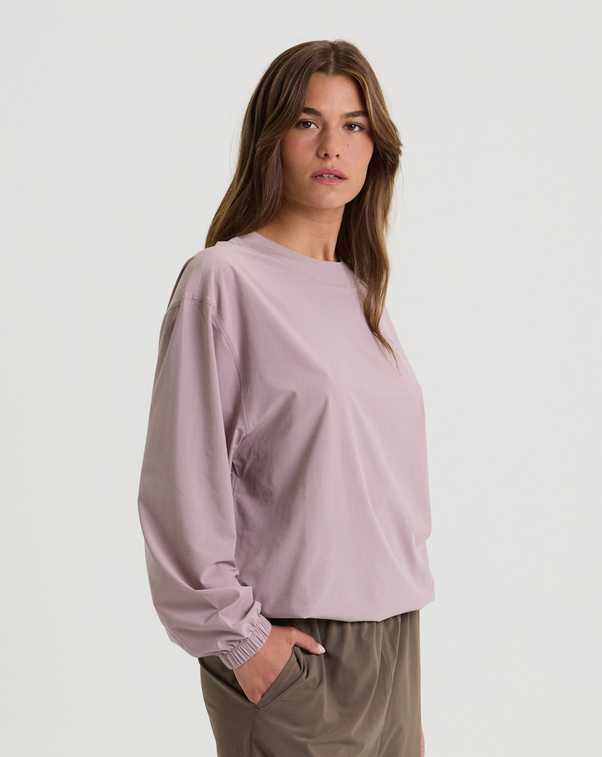 Woven Pullover Crew-TENORE