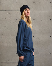 Woven Pullover Crew-TENORE