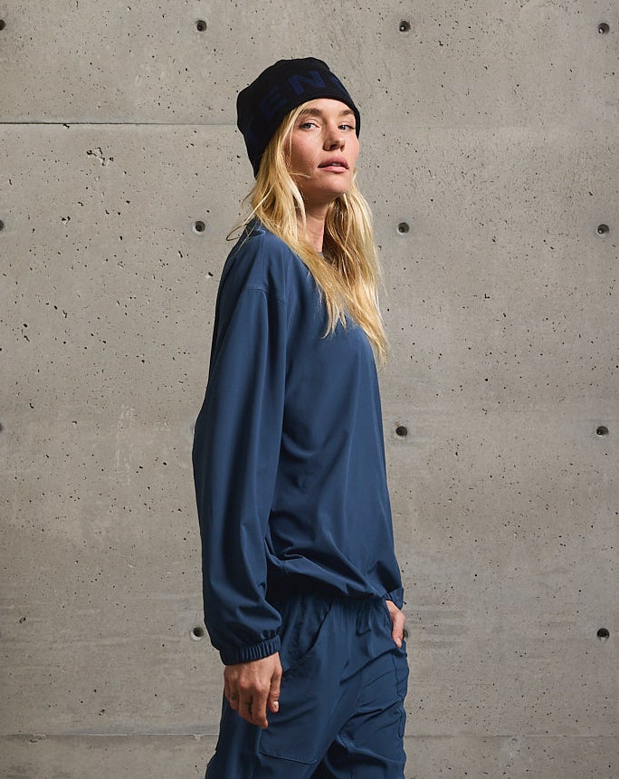 Woven Pullover Crew-TENORE