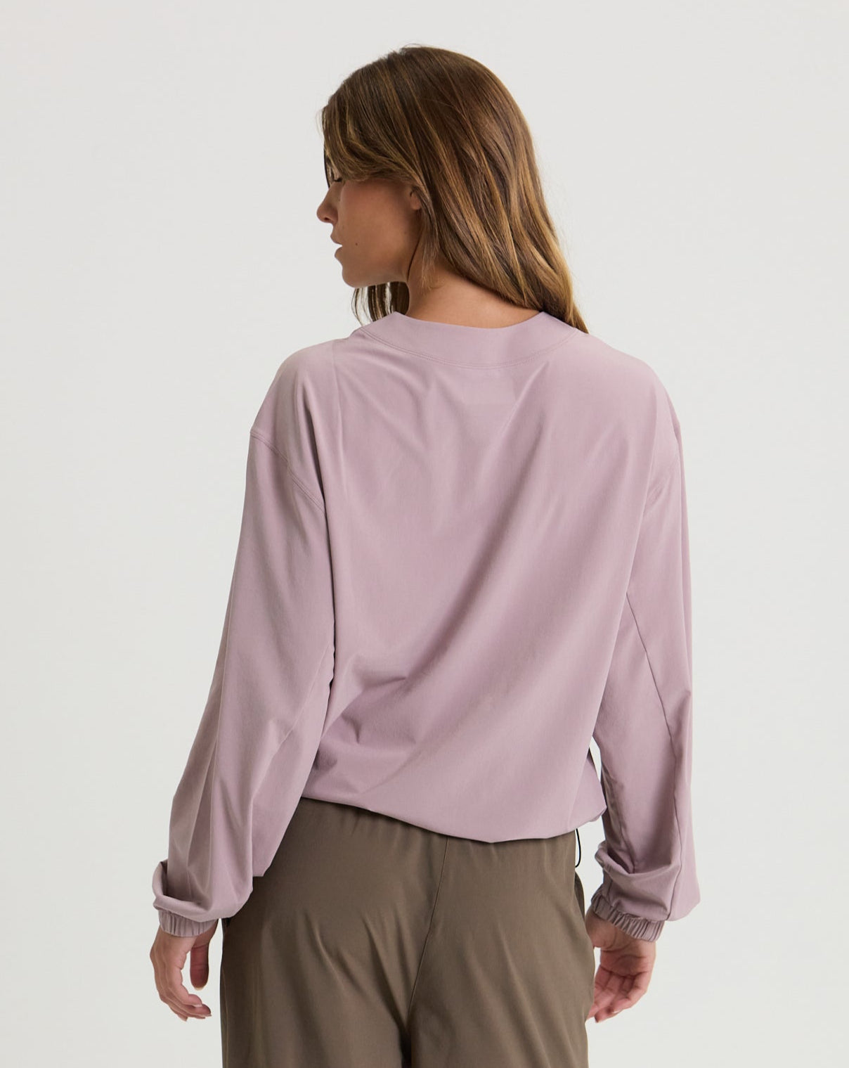 Woven Pullover Crew-TENORE