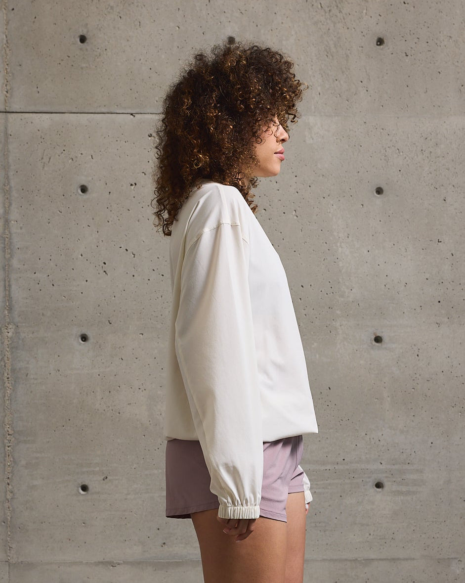 Woven Pullover Crew-TENORE