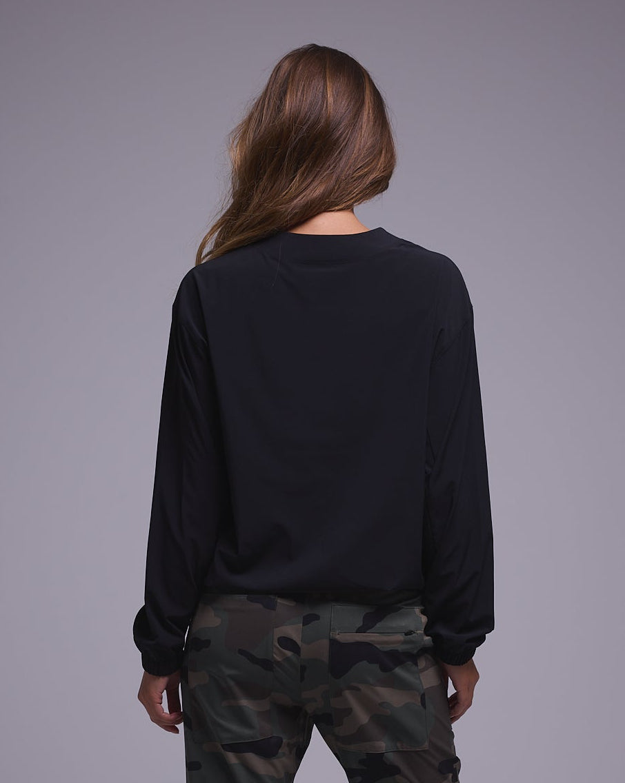 Woven Pullover Crew-TENORE