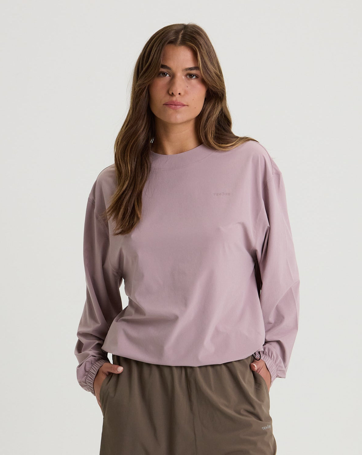 Woven Pullover Crew
