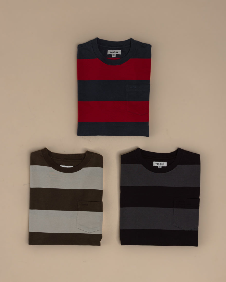 Yarn Dye Stripe Tee Bundle-TENORE