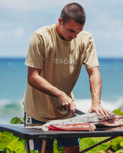 TENŌRE Flock Tee In Khaki